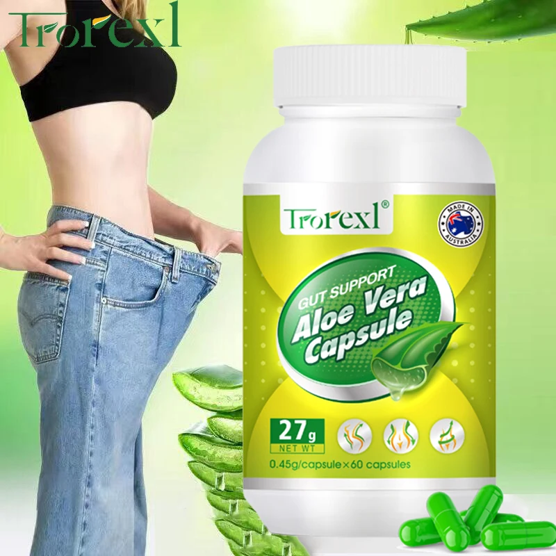 Weight Loss Slimming Products for Men & Women Aloe Vera Appetite Reduction Vegan Capsules