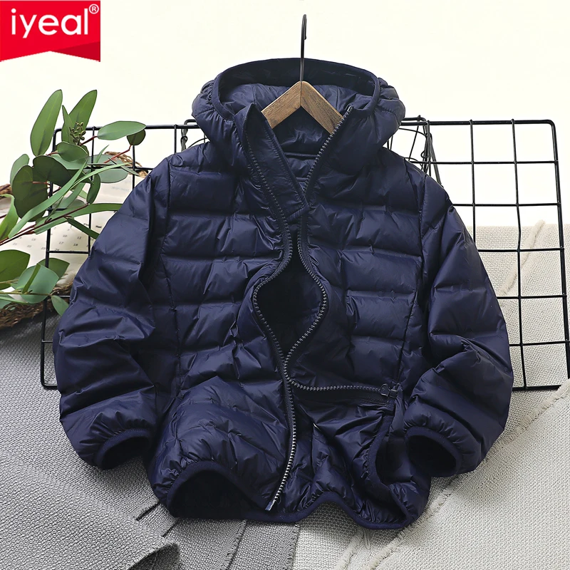 

IYEAL Winter Kids Boys Down Jacket Childrens' Hooded Snowsuit Outerwear Baby Boy Zipper Jacket For Kids Coats 4-14Years