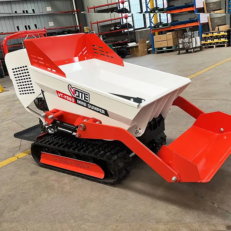 500kg Mini Dumper With Briggs Stratton Mini Site Dumper Mini Transporter Track Carrier With Hydraulic Tipping customized