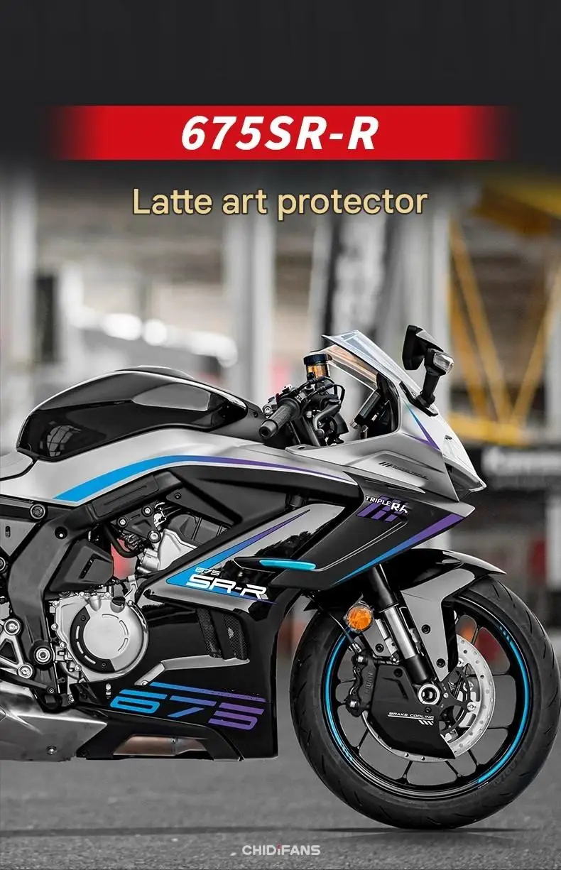 For CFMOTO 675SR‑R 2024 Model Decorative Full‑Vehicle Graphic Decals Waterproof Sun‑Resistant No Residue Mod Accessories