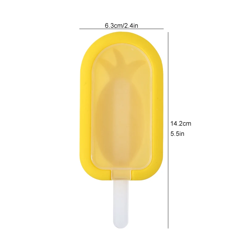 FAIS DU-Moule à crème glacée en silicone avec couvercle et bâton Réutilisable Fête Cadeau fait maiso