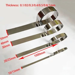 1Meter Thickness 0.1/0.2/0.3/0.4/0.5/0.8/1.0mm 304 Stainless Steel Foil Strip Steel Foil Roll Thin Plate Strip Width 10mm To50mm