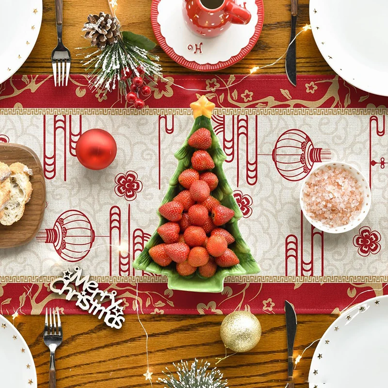 

2025 Snake Year Limited Edition Chinese New Year Table Banner - Auspicious Snake and Wealth New Year's Day Decorations for Home