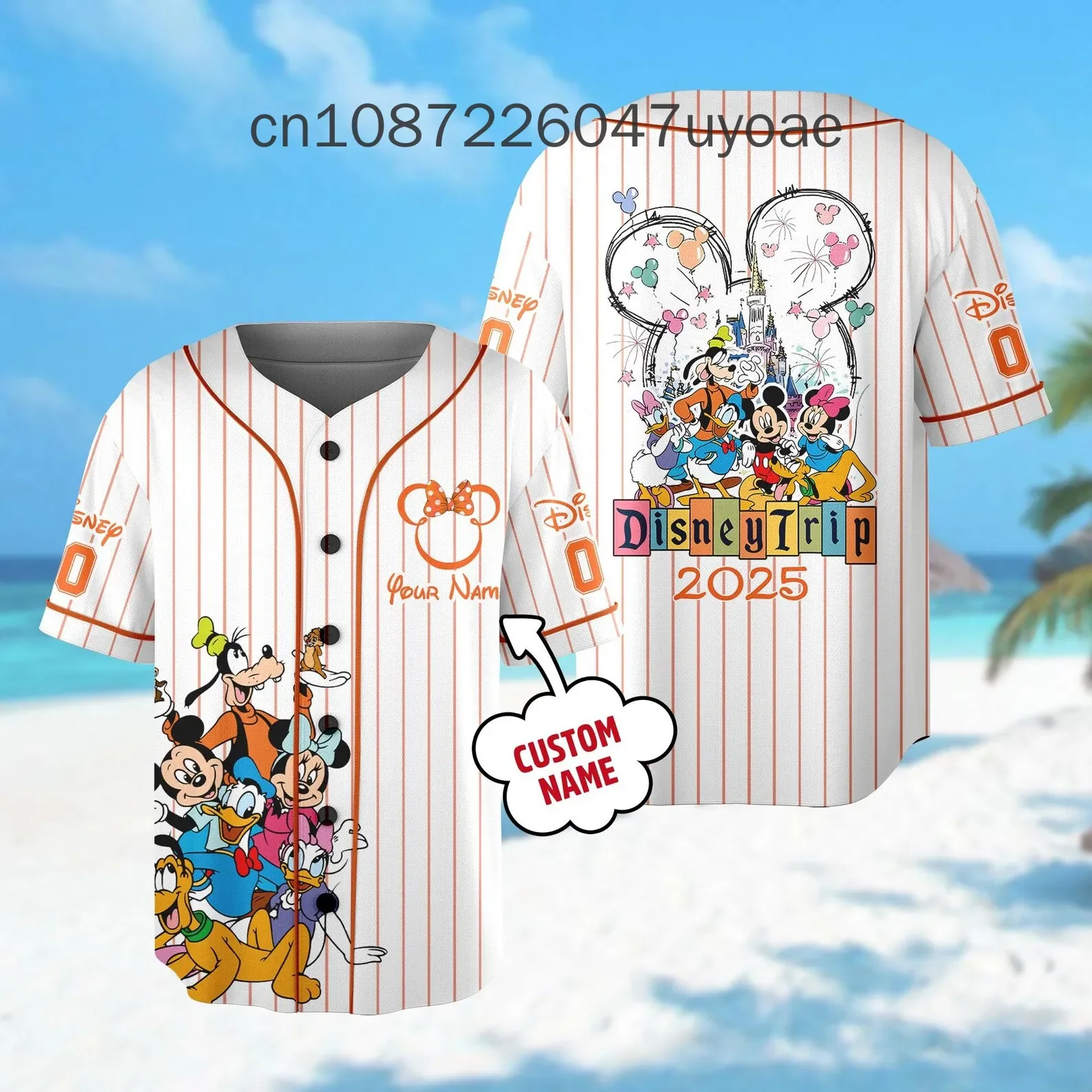 

Изготовленный на заказ бейсбольный трикотаж Disney с 3d принтом, винтажный мультфильм, повседневный отдых, большой размер для мужчин и женщин, бейсбольный трикотаж