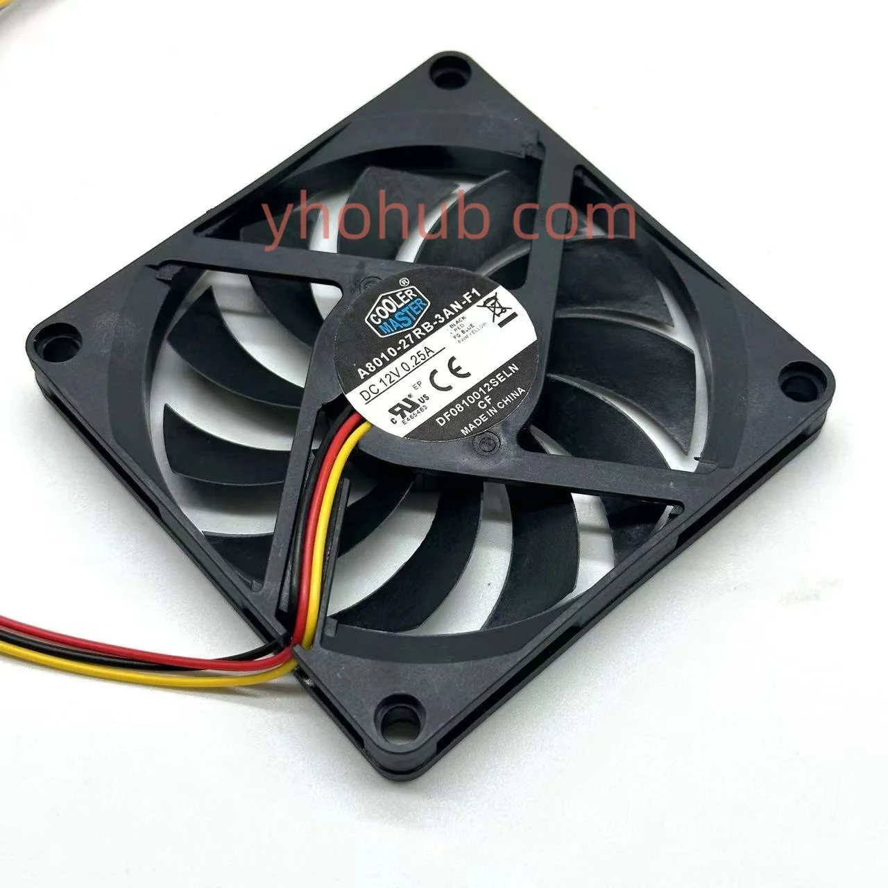 Cooler Master A8010-27RB-3AN-F1 DC 12V 0.25A 80x80x10mm 3-Wire Server Cooling Fan