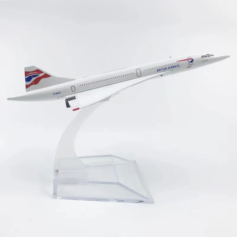 1:400 Scale 14cm Model Alloy Concorde Air British /France Airplane 1976-2003 Airline Display Toys Model Collection Gifts Fans