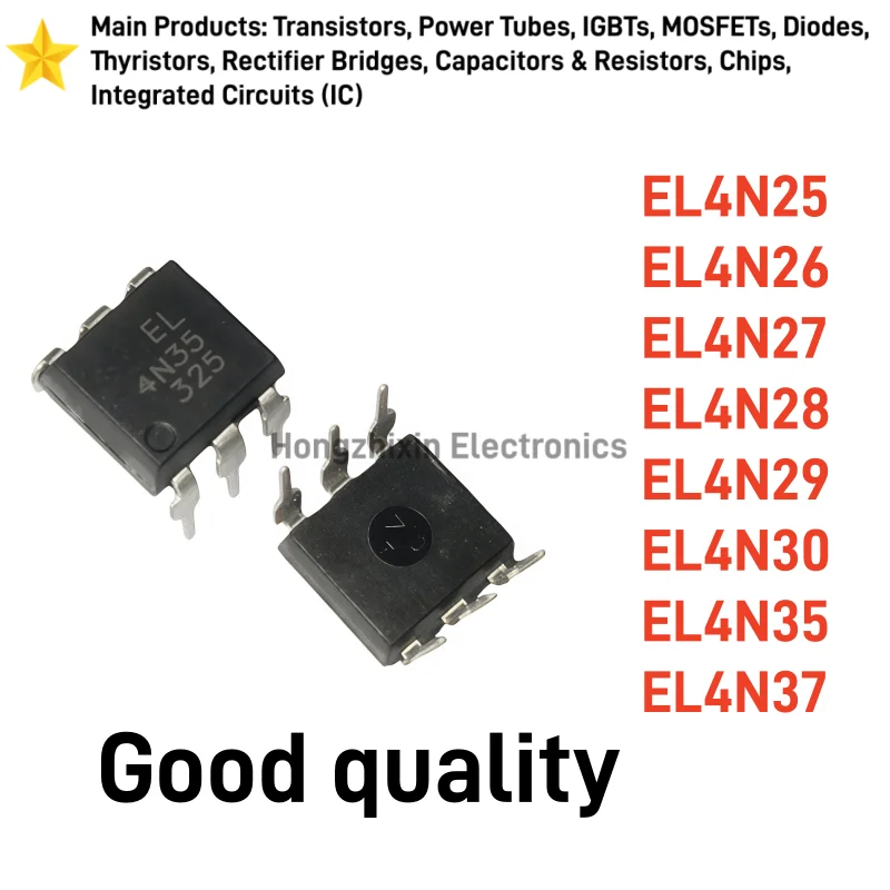 10PCS NEW EL4N25 EL4N26 EL4N27 EL4N28 EL4N29 EL4N30 EL4N35 EL4N37 DIP-6 Direct insertion/surface mount optocoupler chip