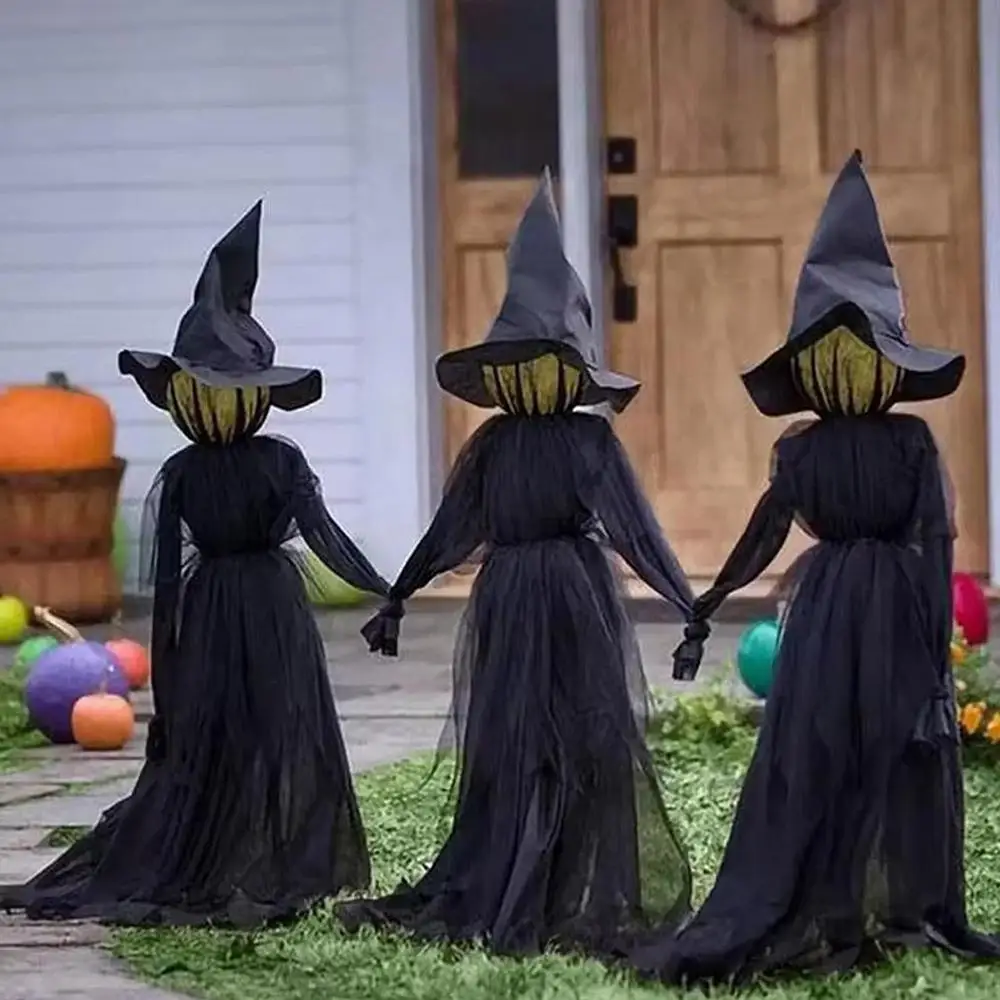 

1/3PCS Halloween Light Up Screaming Witch Outdoor Large Up Decoration Screaming Witch Horror Props Ghost Light Party I3W6