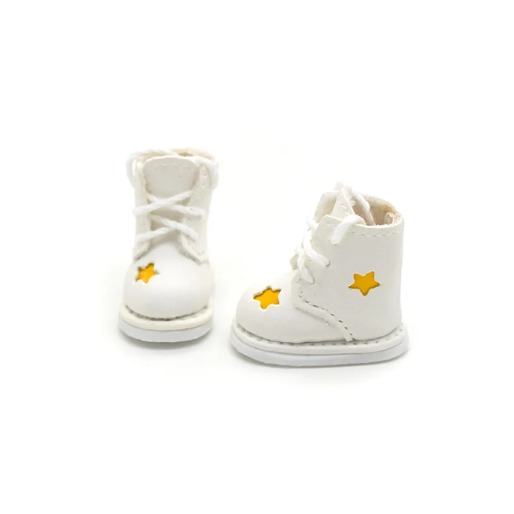 

1 Pair Lovely Mini Obitsu 11 Boots High-top Gold Buckle 1/8 Bjd Leather Shoes Obitsu 22/24 Molly 1/8 Bjd Boots Children