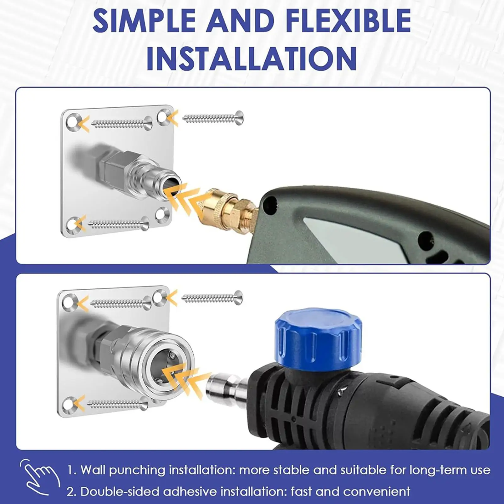 

Pressure Washer Nozzle Holder Wall Mounted Foam Cannon Rack Wall Mounted Pressure Washer Bracket For Home Garage Car Wash