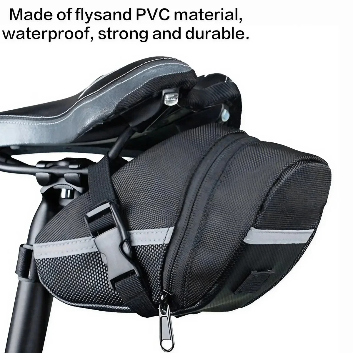 Rainproof Shockproof Bike Saddle Bag Reflective Rear Large Capacity Seatpost MTB Bicycle Bag Accessories