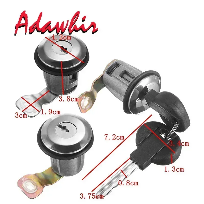 9170G3 252522 LEFT RIGHT DOOR LOCK CYLINDER WITH 2 KEYS FOR CITROEN BERLINGO XSARA PICASSO FOR PEUGEOT PARTNER