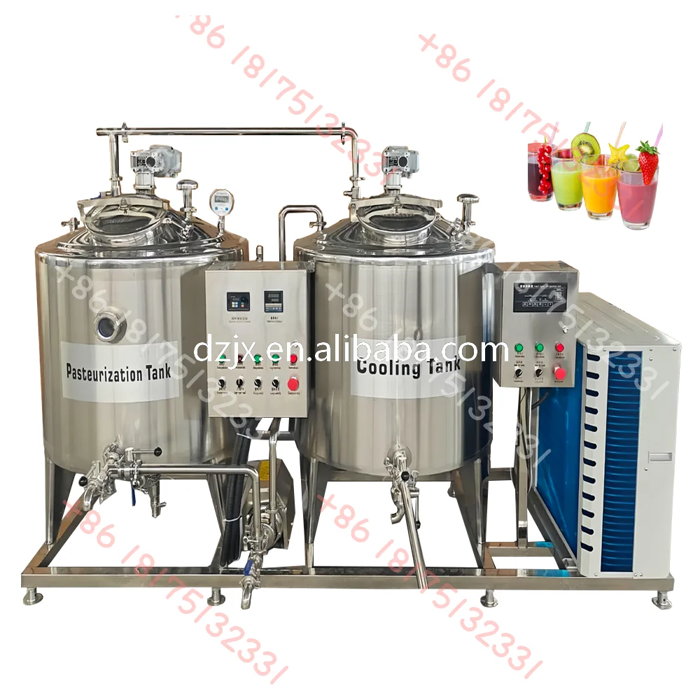 

DZJX Automatic Batch Pasteurizer Tank and Cooler 50-5000 Liters Stainless Steel for Mango Pulp and Milk Smallest Model