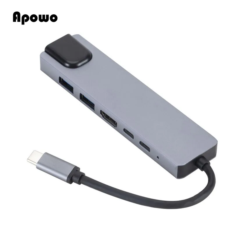 

USB-разветвитель 6 в 1, USB 3,0, RJ45, 4K, HDMI