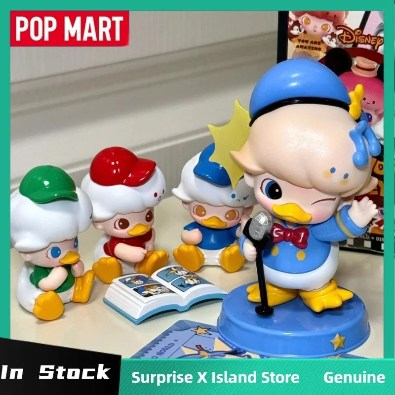 Подлинная Popmart Dimoo World X Disney ПВХ серия слепая коробка милая кукла Dimoo аниме фигурка настольные украшения коллекционировать Kawaii Mystery Box