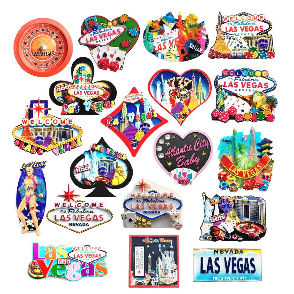 

USA Las Vegas 3D Fridge Magnets Tourism Souvenir Refrigerator Magnetic Sticker Collection Gift