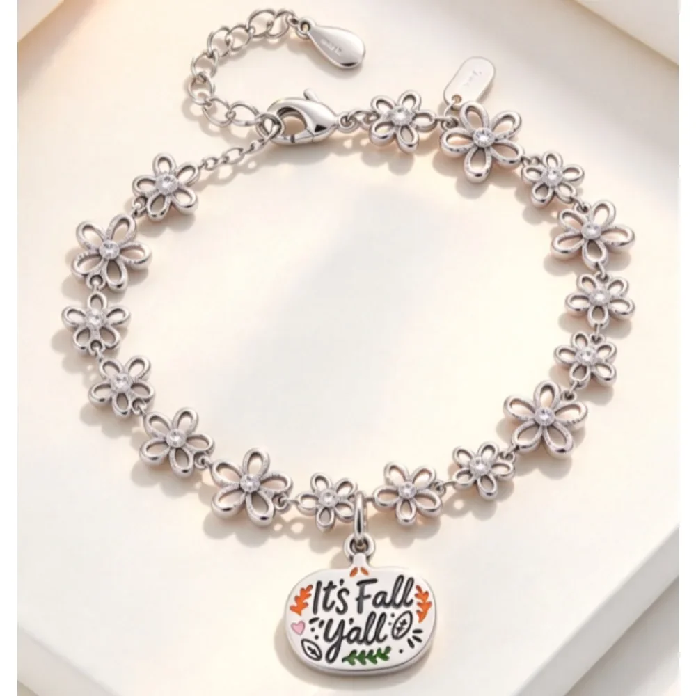 2027 S925 Sterling Silver Boho Daisy Charm Floral Bracelet Collection Flower Shaped Chain Links Seasonal Faith Themed Pendants Adjustable Extension Chain High Quality S925 Silver Material Timeless Romantic Style Great Anniversary Holiday Surprise Gift 3