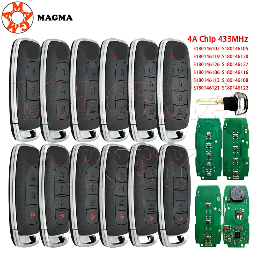 MAGMA 4AChip 433MHz لنيسان روج باثفندر X-Trail 2023 2024 مفتاح ذكي KR5TXPZ3 S180146102 S180146105 S180146119 S180146120 #1