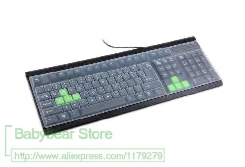 

Универсальный силиконовый чехол для клавиатуры, стандартный полноразмерный 101-клавишный настольный ПК, клавиатура 19 21 23 24 27 дюймов