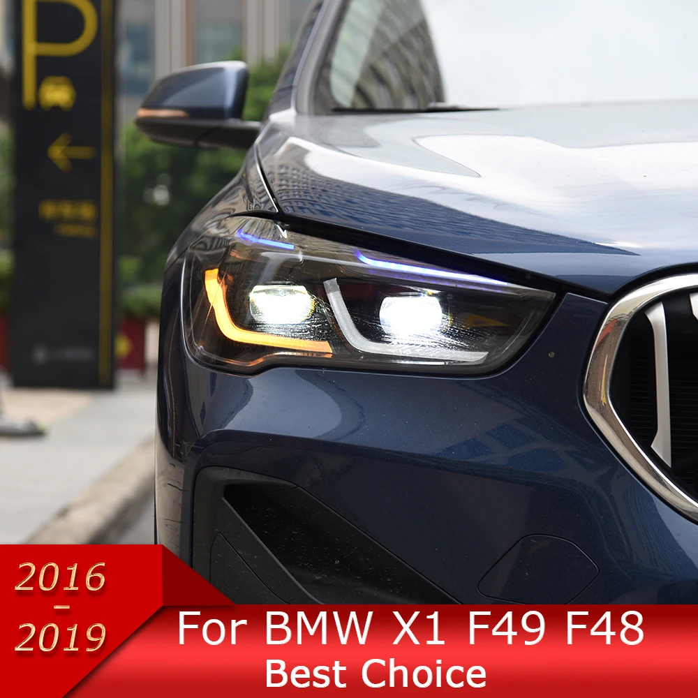

Car Lights for BMW X1 F48 F49 LED Auto Headlight Assembly Upgrade M5 Competition Style Crystal Projector 4 Lens Lamp Accessories