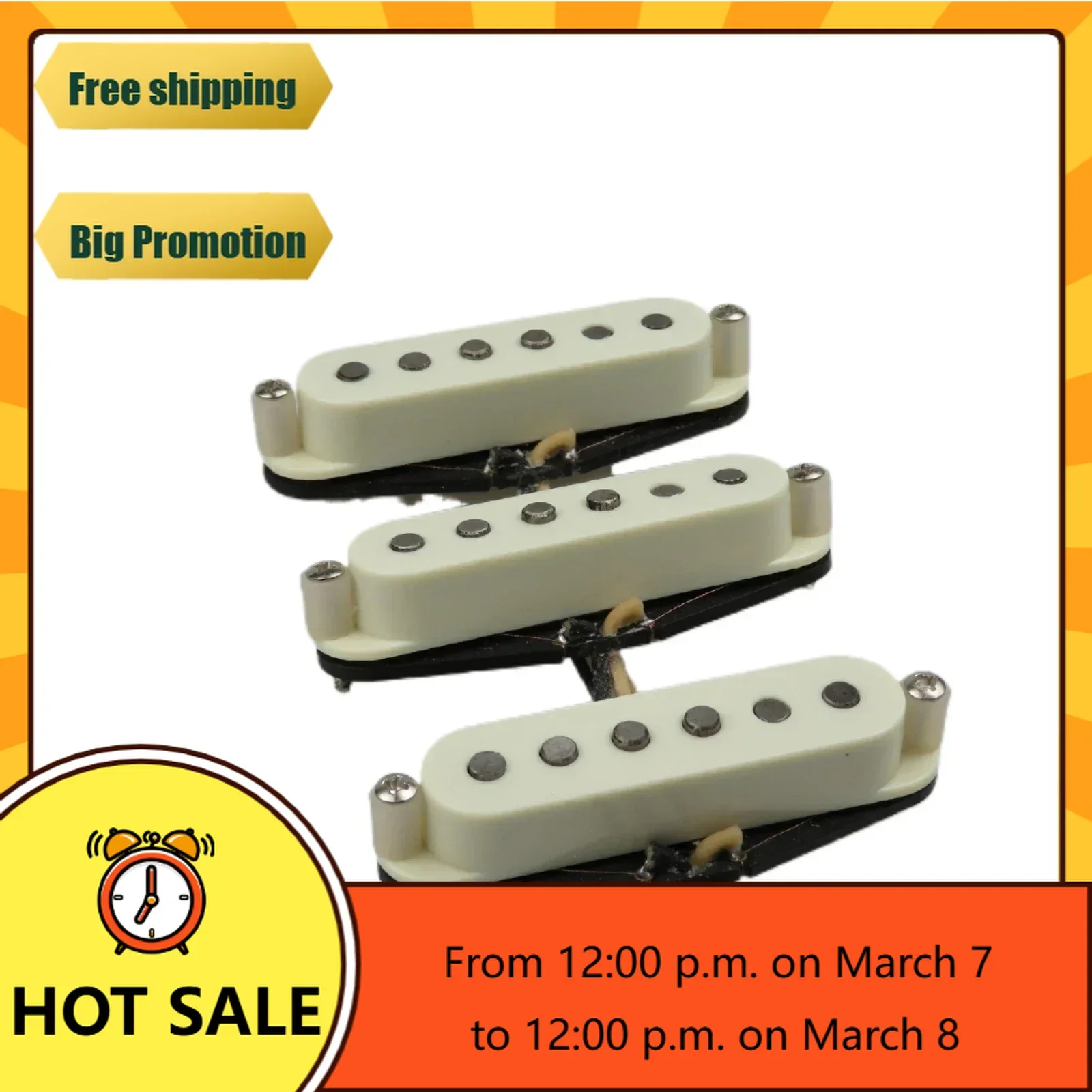 

Q-X Music Store-Handmade Set Guitar Pickups Single coil Alnico V Pure Vintage '65 - Pickups