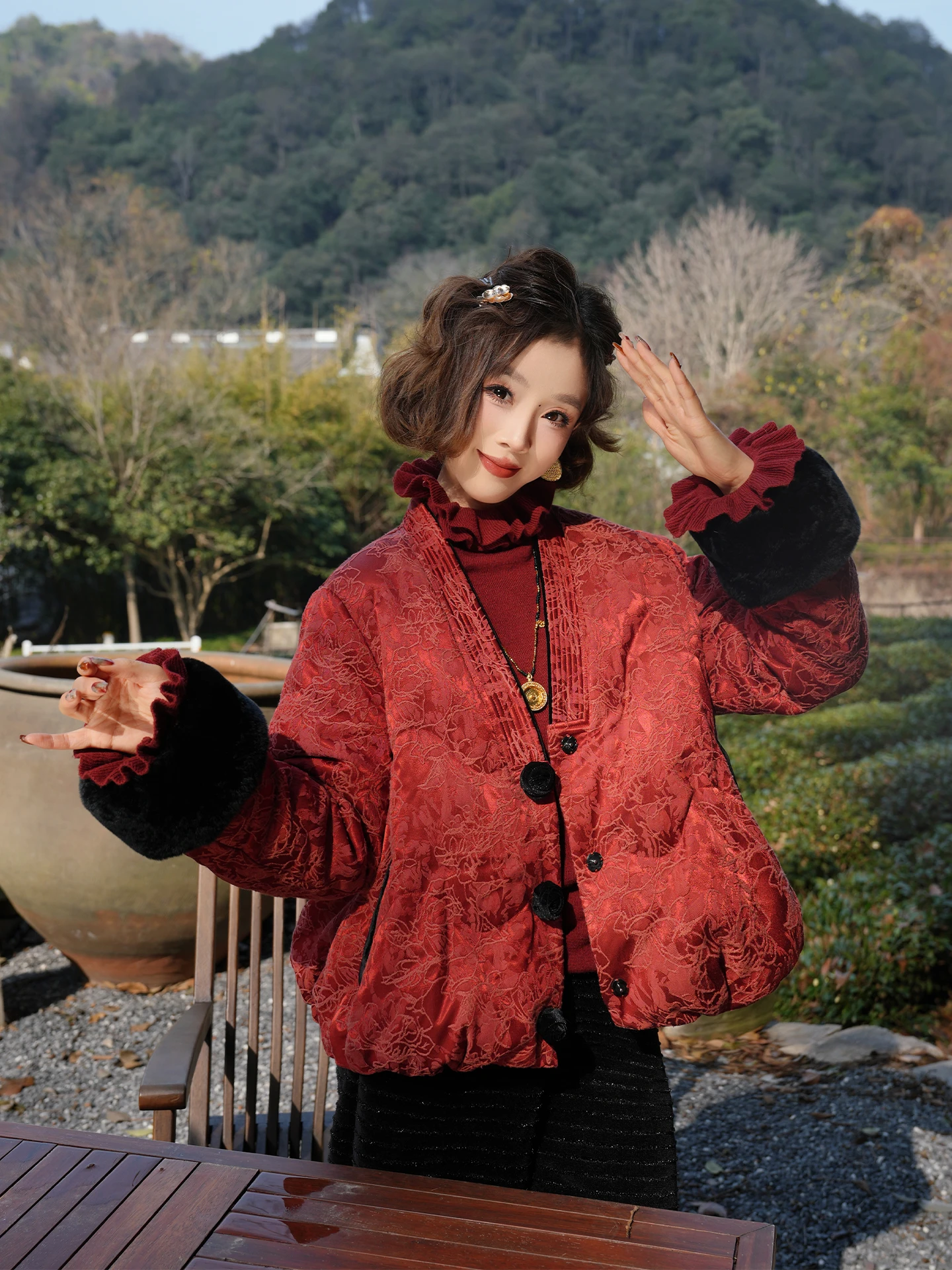 

Зимнее пальто Yolo из утепленного шелка и льна с дизайном Emed, теплое, женское, повседневное, длинное, с V-образным вырезом