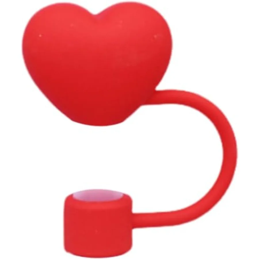 

Красный соломенный чехол Love Heart Соломенный чехол Силиконовый чехол для соломинки Многоразовый пылезащитный милый 30 40 унций Стакан соломинки Наконечник Заглушка Топпер Pro