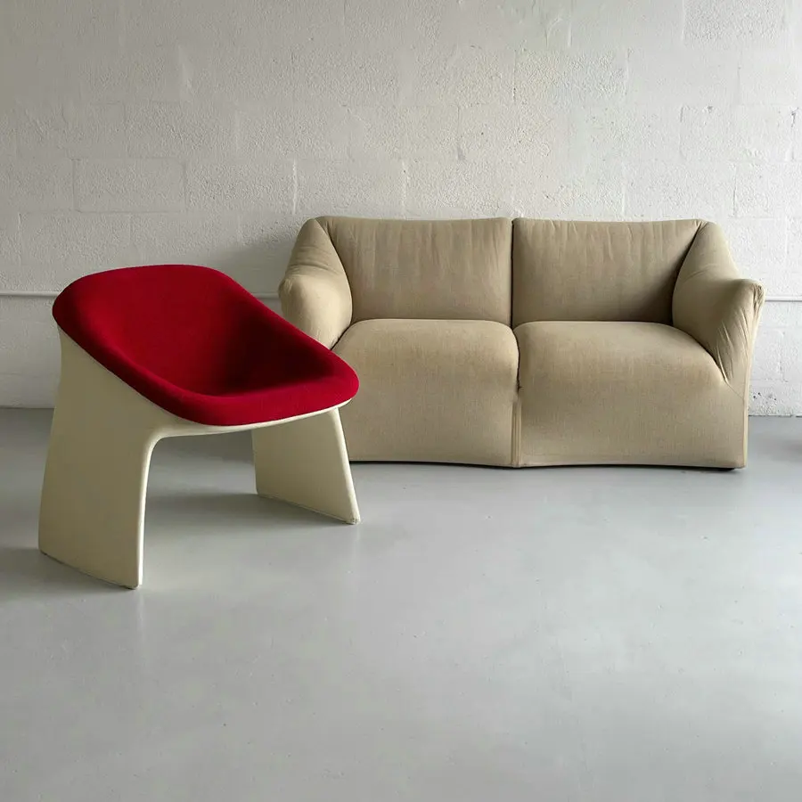 #Custom 1960s Molded Fiberglass Easy Lounge Chair Pool Garden Mushroom Table Space Age Chairs Restaurant Single Seat Sofa Chair
