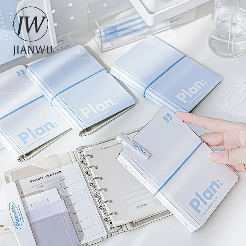 JIANWU 40 Pages/book Mini  Portable Pocket Loose-leaf Book Binder Notebook Daily Book Creative Student Supplies Stationery