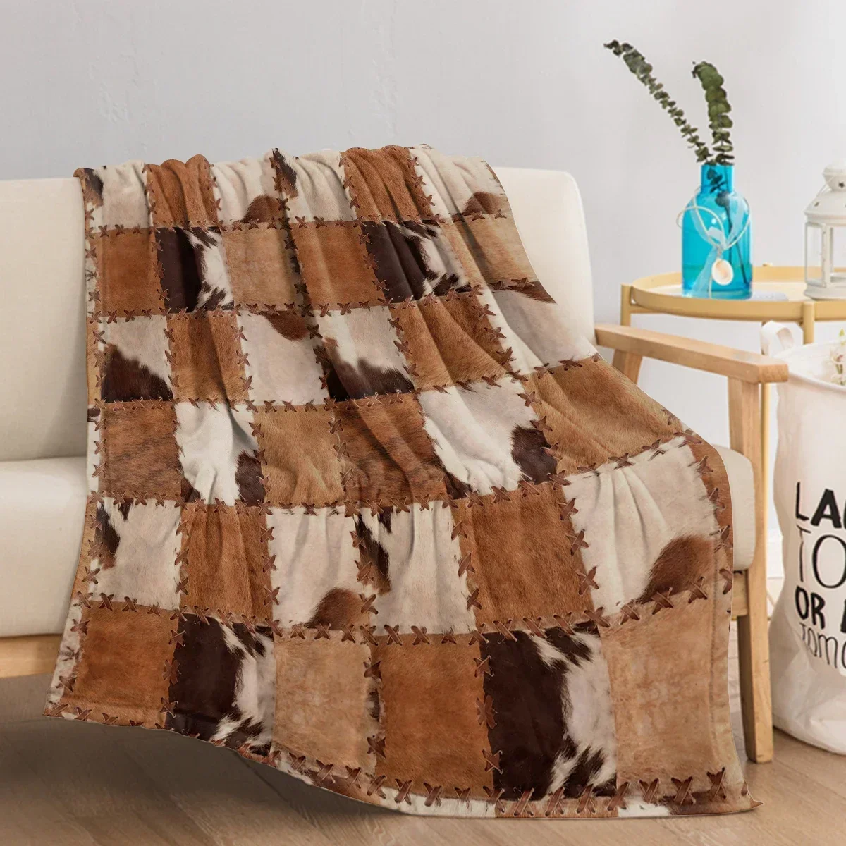 

Winter 3d Print Baby Blanket Fur-like Patchwork Pattern Babes Carpet Warm Plush Blankets for Kids Adults Teen for Kids Sofa Bed