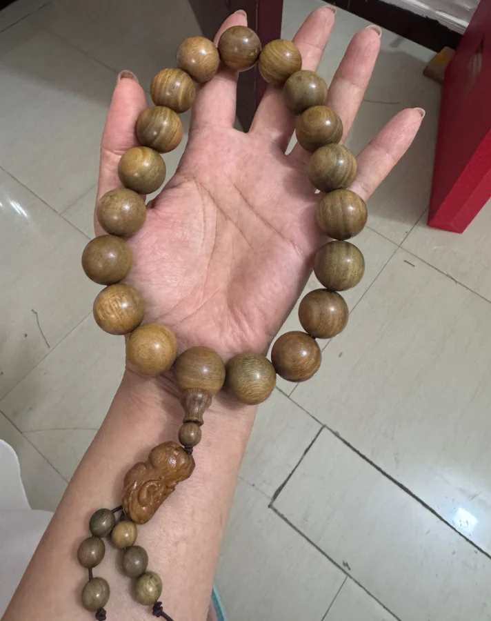 Genuine Goods Authentic Argentina Guajacwood 20mm Buddha Hand Held Rosary Handheld Beads Sandalwood Crafts Ornament