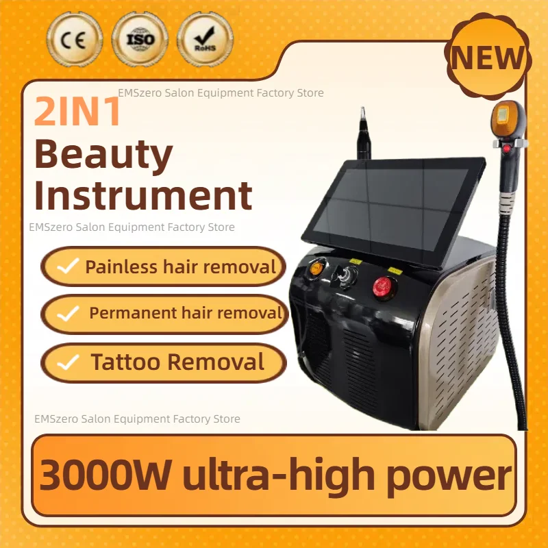 

Diode laser hair removal beauty instrument 3000W 4 wavelengths permanent hair removal diode hair removal equipment