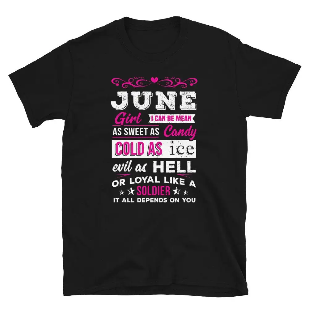 June Girl T Shirt I Can Be Mean Gemini Zodiac Astrology Funny Born In Birthday