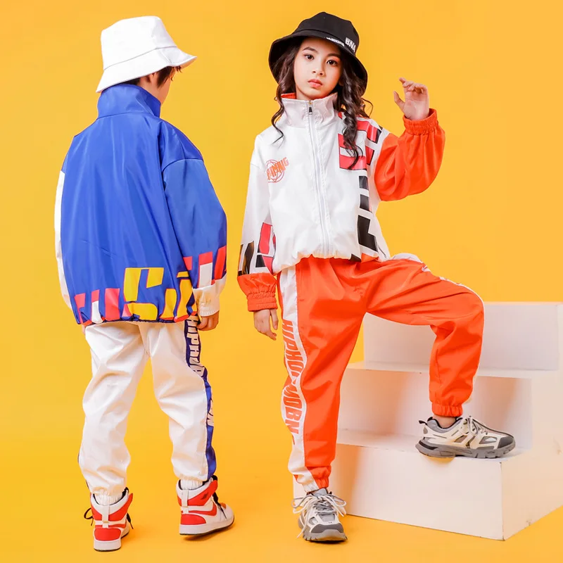 Vêtements de danse pour enfants, T-shirt et pantalon de salle de Rh, Costumes Hip Hop Jazz pour filles et garçons, Vêtements de scène de fête, Costumes de compétition de phtaline