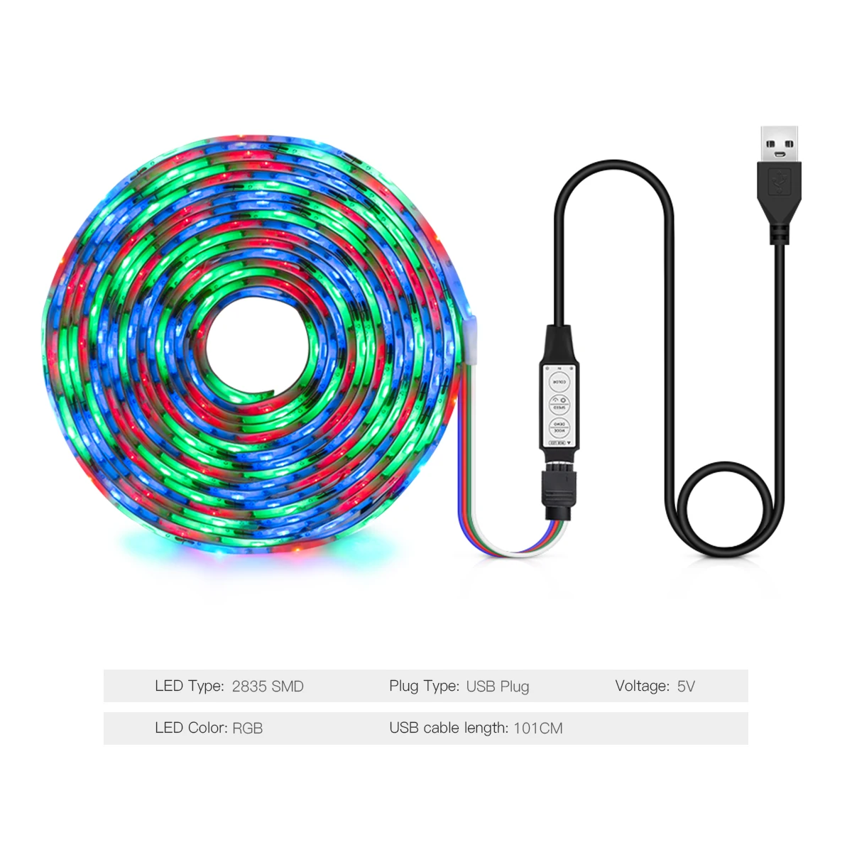 Led Usb Light Strips 2835 Led Rgb Tape Dimming Children Gaming Room Decoration Waterproof Tv Backlight Led Wall Room Chain Light