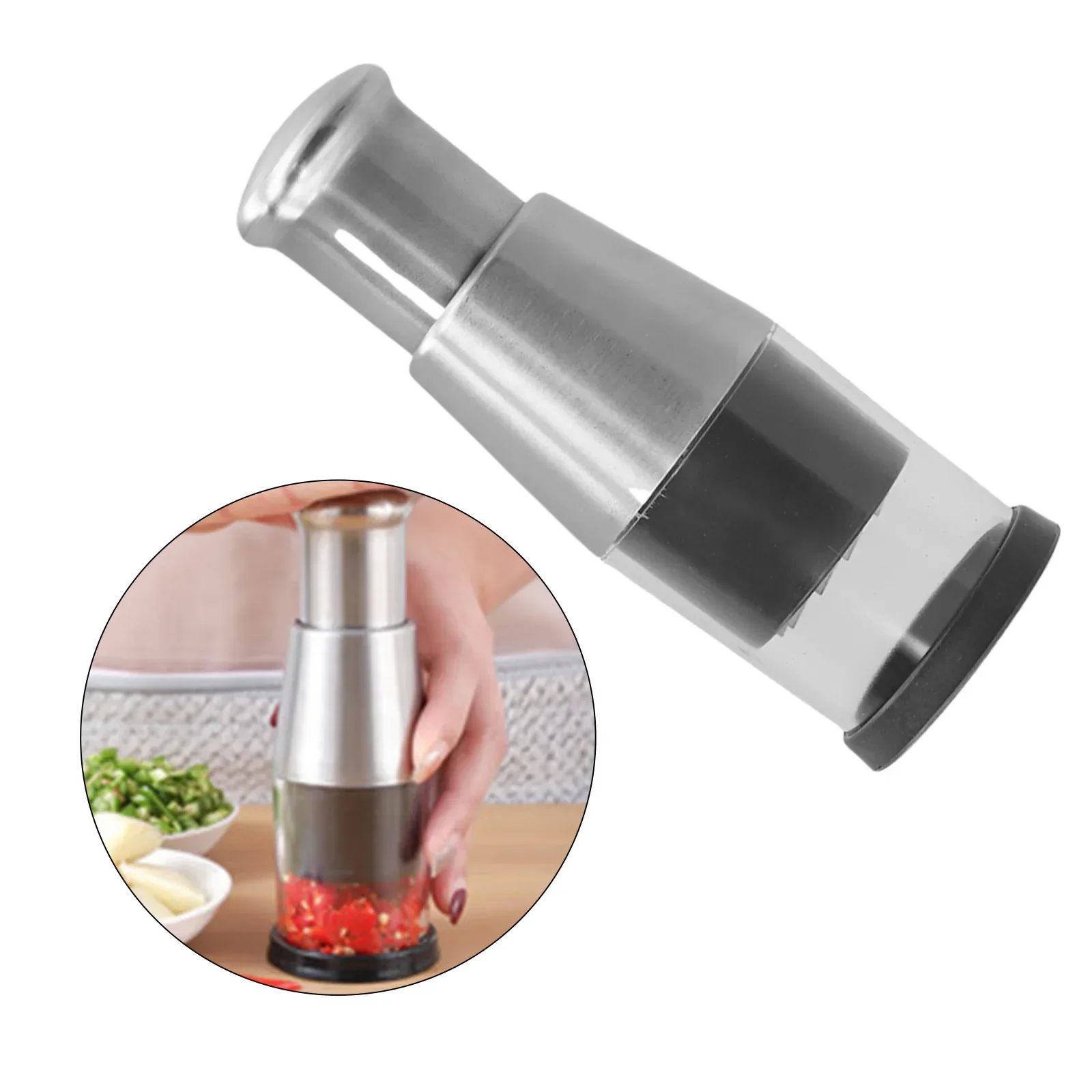 304 Stainless Steel Manual Onion Chopper Garlic Crusher Pressing Handheld Food Chopper Slicer Dicer Mixer Kitchen Peeler Tools