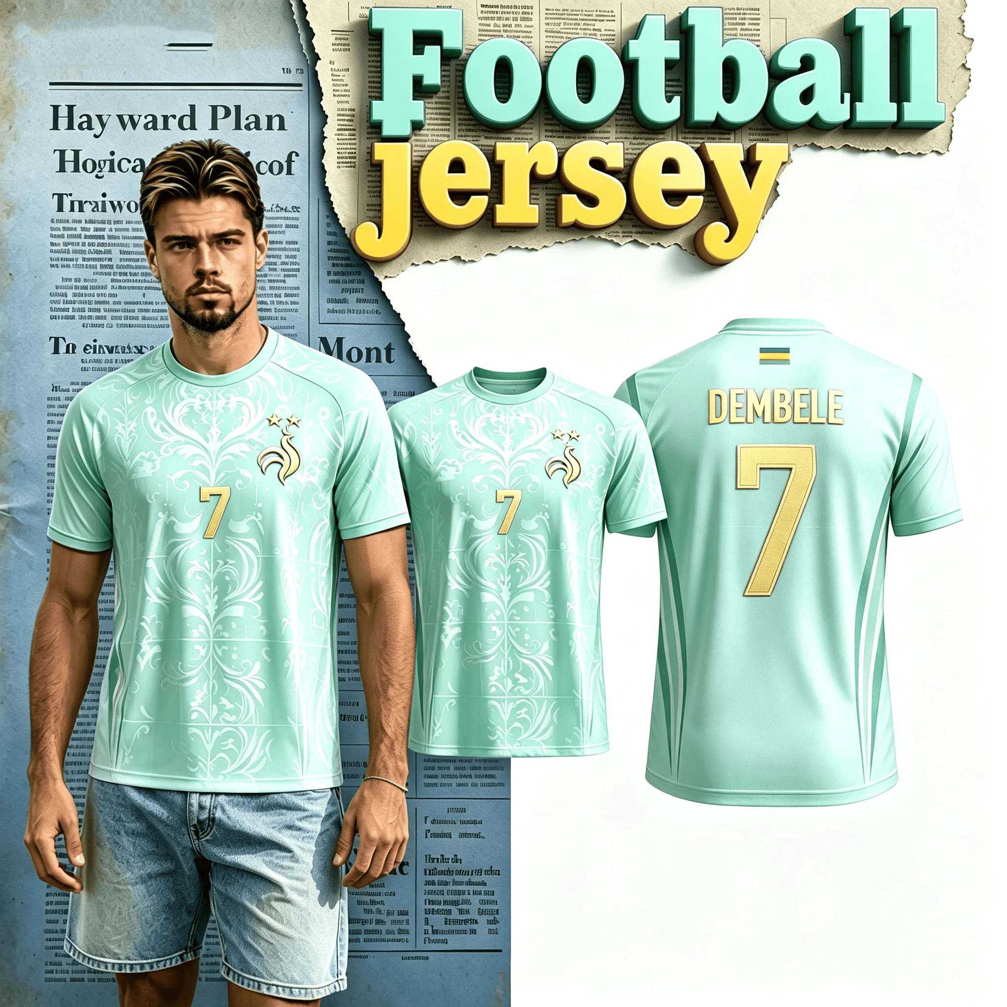 Maillot de supporter France 2026_T-shirt_Mbappé # 10, Dembélé # 7 — Hauts de sport et décontractés pour enfants, adultes, hommes, femmes, T-shirt de sport