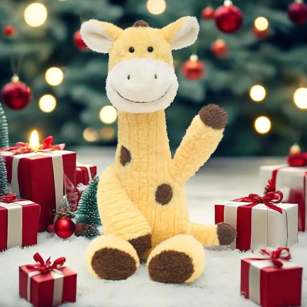 Presente criativo macio girafa brinquedo de pelúcia pp algodão padrão animal brinquedo de pelúcia adorável sono fofinho travesseiro