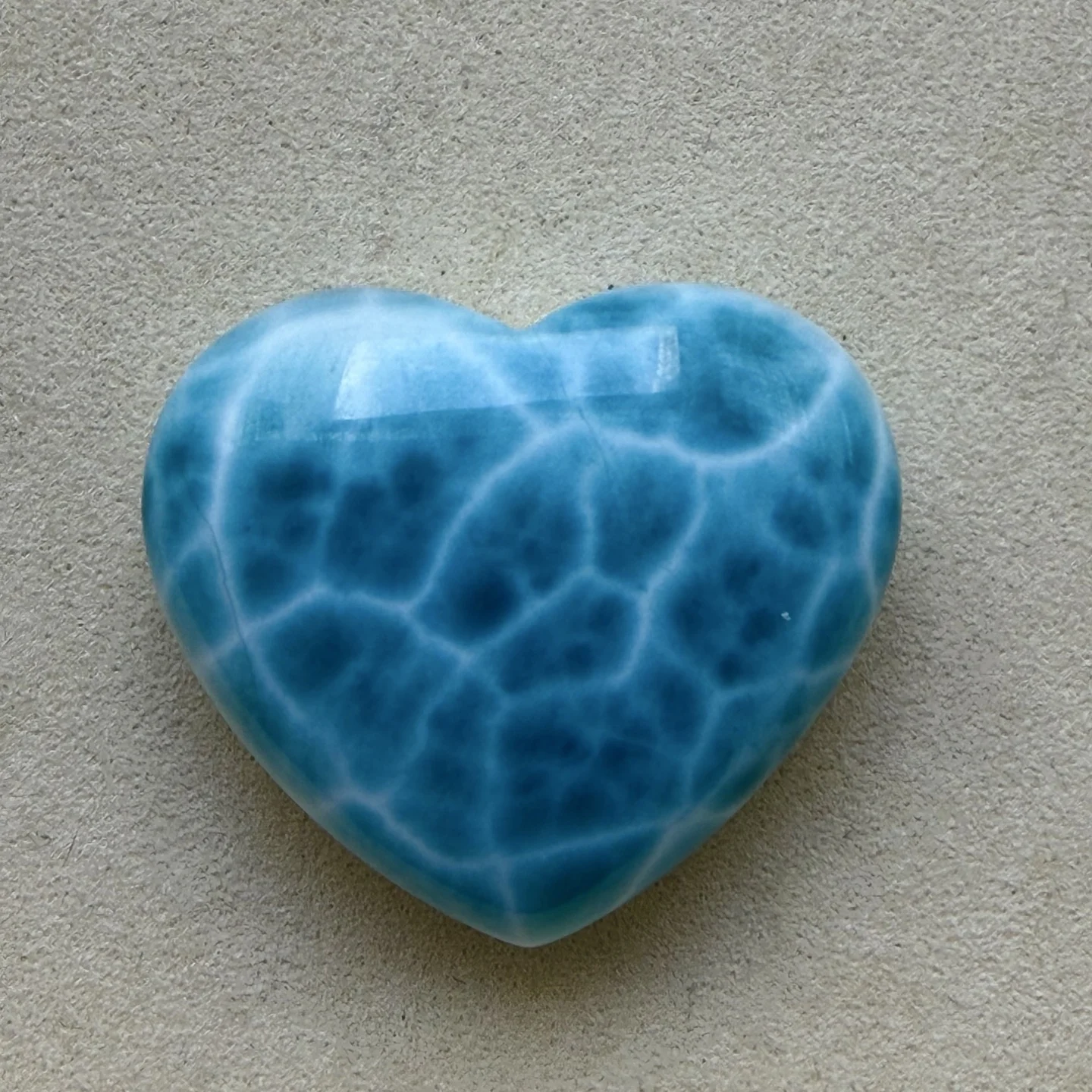 Natural Blue Larimar Heart Pendant Women Men Water Pattern 39.2/34.2/14mm Crystal Love Necklace From Dominia AAAAAAA
