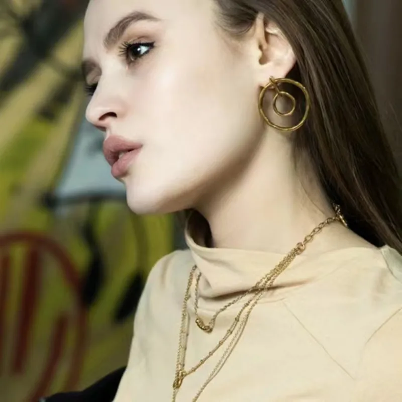 Spain UNode50 geometric earrings European and American cross-border e-commerce jewelry ins BFFS with the same gift