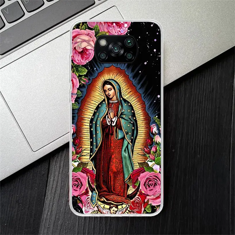 Virgin De Guadalupe Virgen Mary Soft Silicone Phone Case For Xiaomi Poco X3 NFC X7 X4 GT X5 X6 F6 F5 Pro F4 F3 F2 F1 M5S M4 M3 M