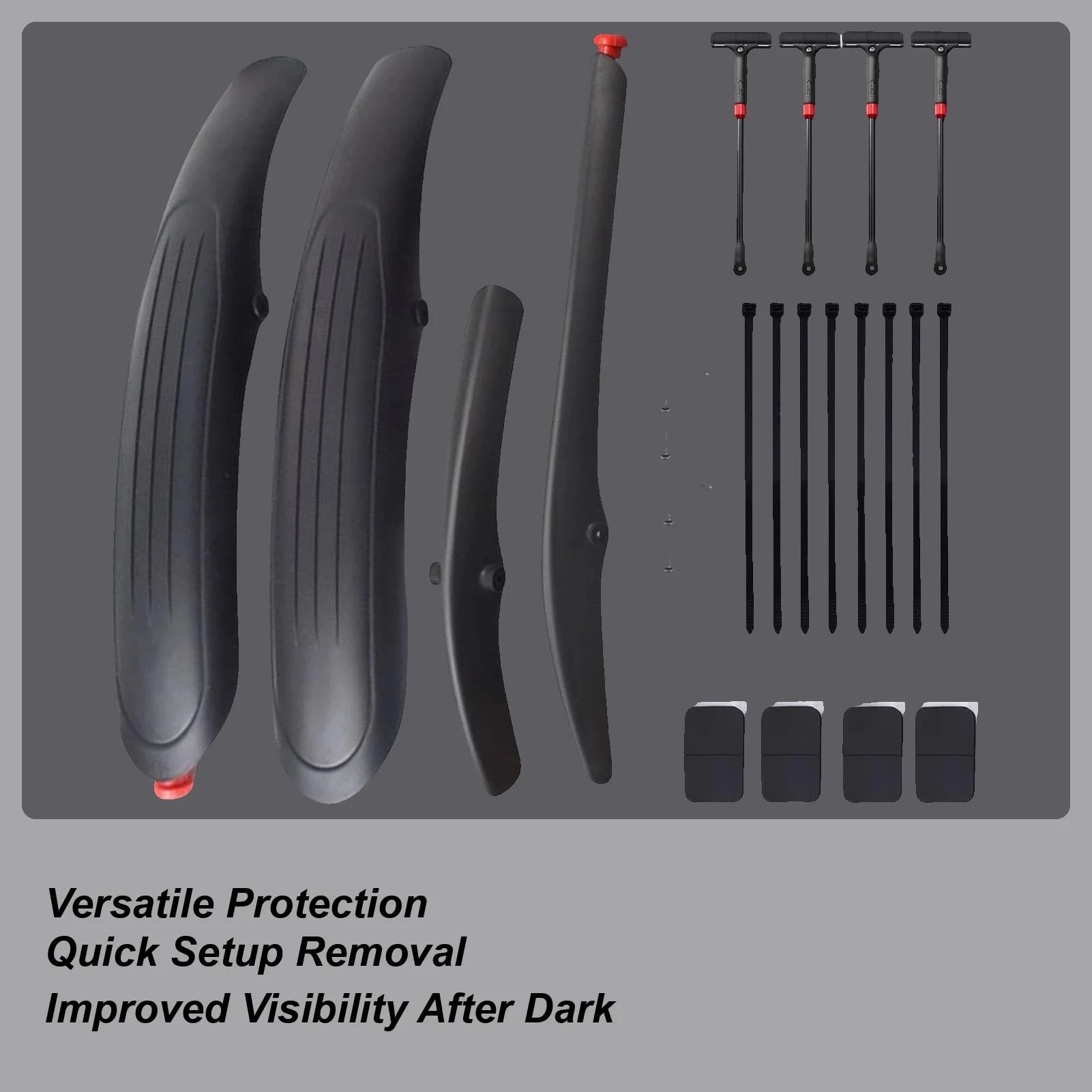 

Mountain Bike Mud Guard Shield Safe Accessories Bike Fenders Kit For Road Commute Trail Riding Rainy Muddy Biking Outdoor