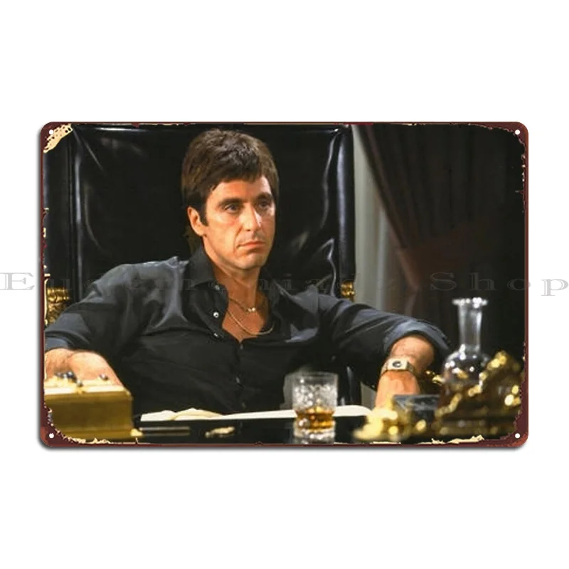 

The Tony Montana Metal Sign Printing Bar Club Bar Funny Character Scarface Tin Sign Poster