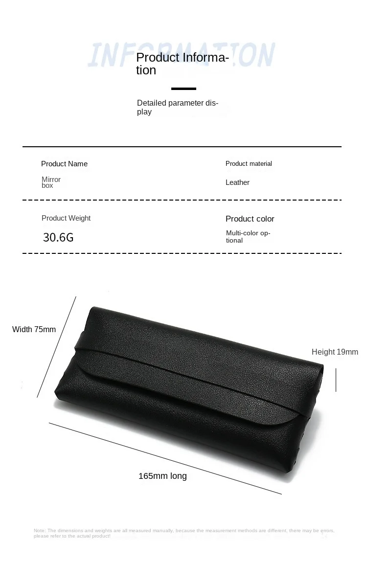 Black and White Soft and Stylish Leather Glasses Cases - Glasses Protection Bags, Travel Accessories for Men and Women - Stylish