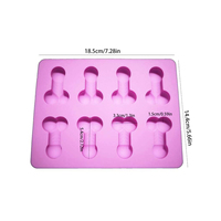 Funny Dicks Chocolate Mould Ice Cube Tray Adult Party Genitals Dessert Sexy Penis Chest Silicone Cake Mold Baking Cake Tools