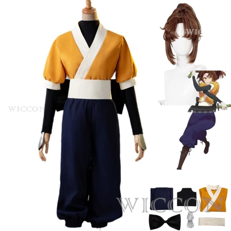 

2024 New Anime Oshi No Ko Season 2 Arima Kana Cosplay Costume Wig Samurai Clothes Yellow Uniform Woman Traditional Festival Suit