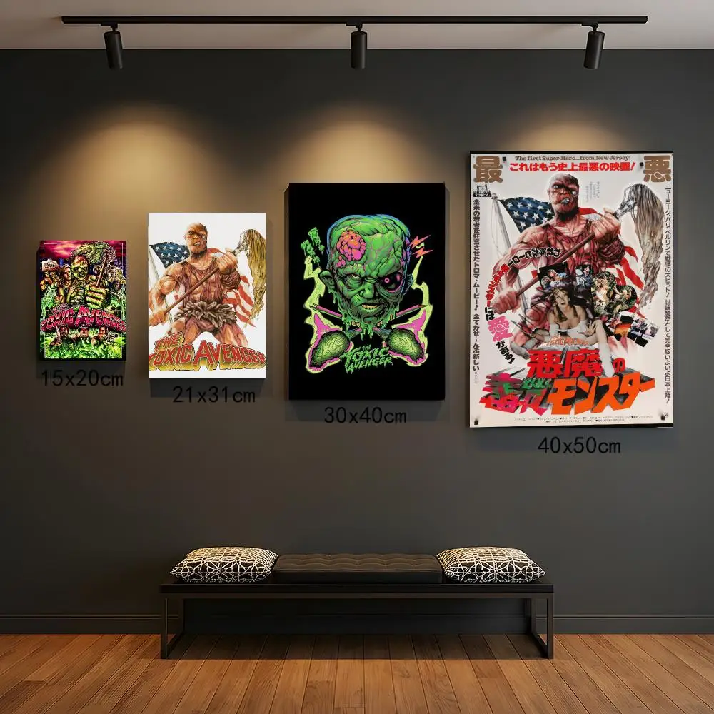 classic movie T-The Toxic Avenger-R Poster Self Adhesive Wall Decor for Modern Home Cafe Office and Bar