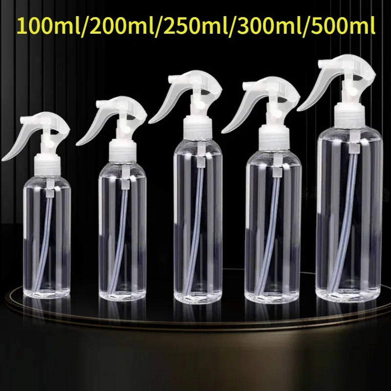 100ml/200ml/250ml/300ml/500ml Empty Spray Bottle Plastic Filling Hand Buckle Pump Sprayer for Alcohol Sterilization Travel Carry