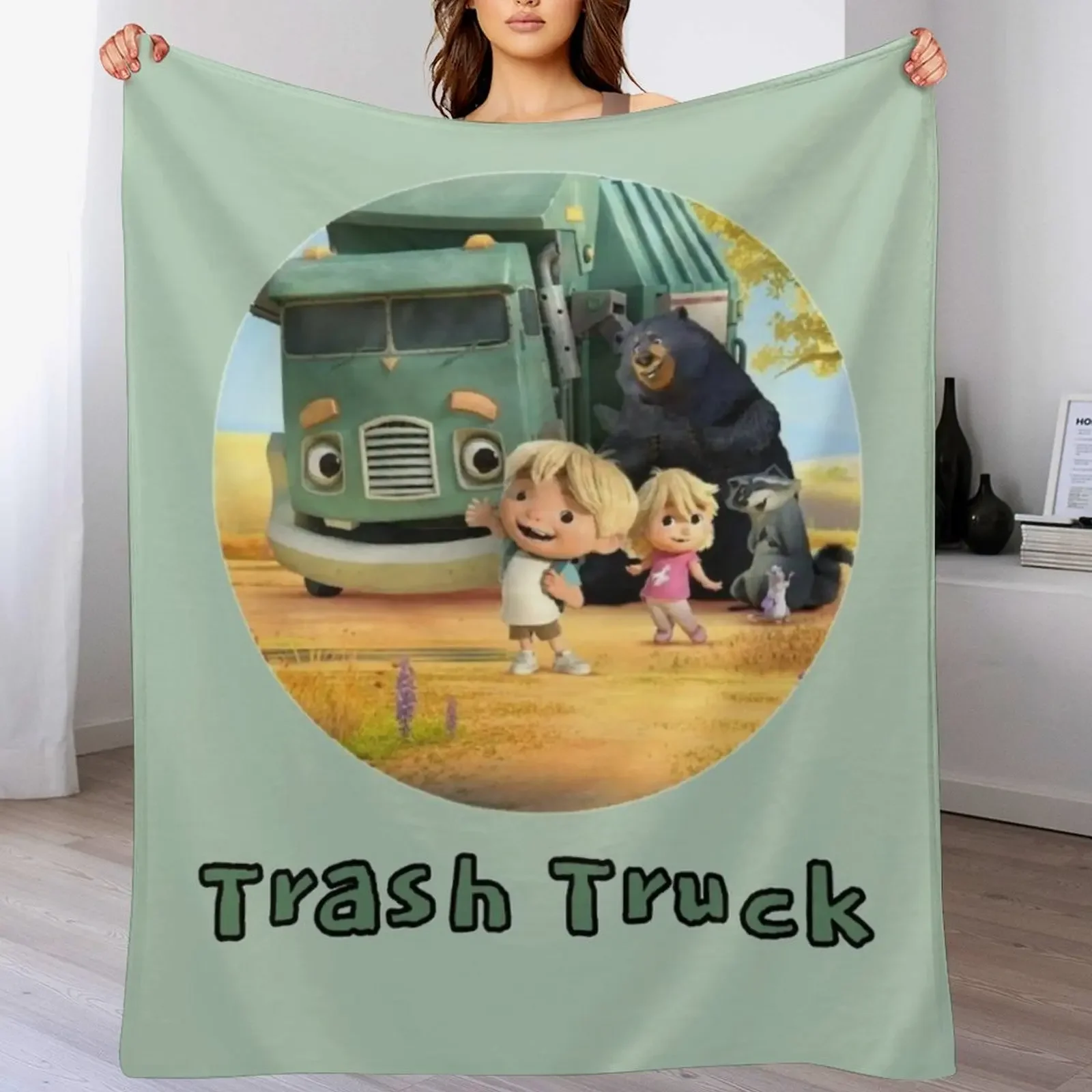 Trash Truck Netflix animation movie Throw Blanket Warm Flannels heavy to sleep Blankets