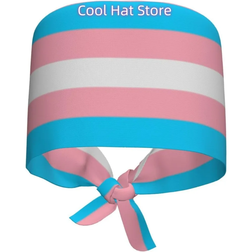 

LGBT Pride Transgender Pride Breathable Scrub Hat for Nurses & Doctors Adjustable Working Cap with Moisture-Wicking Fabric